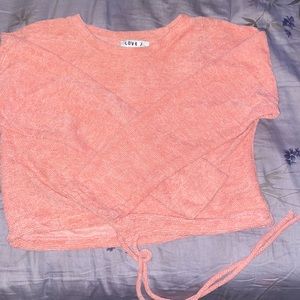 Crop top sweater long sleeves